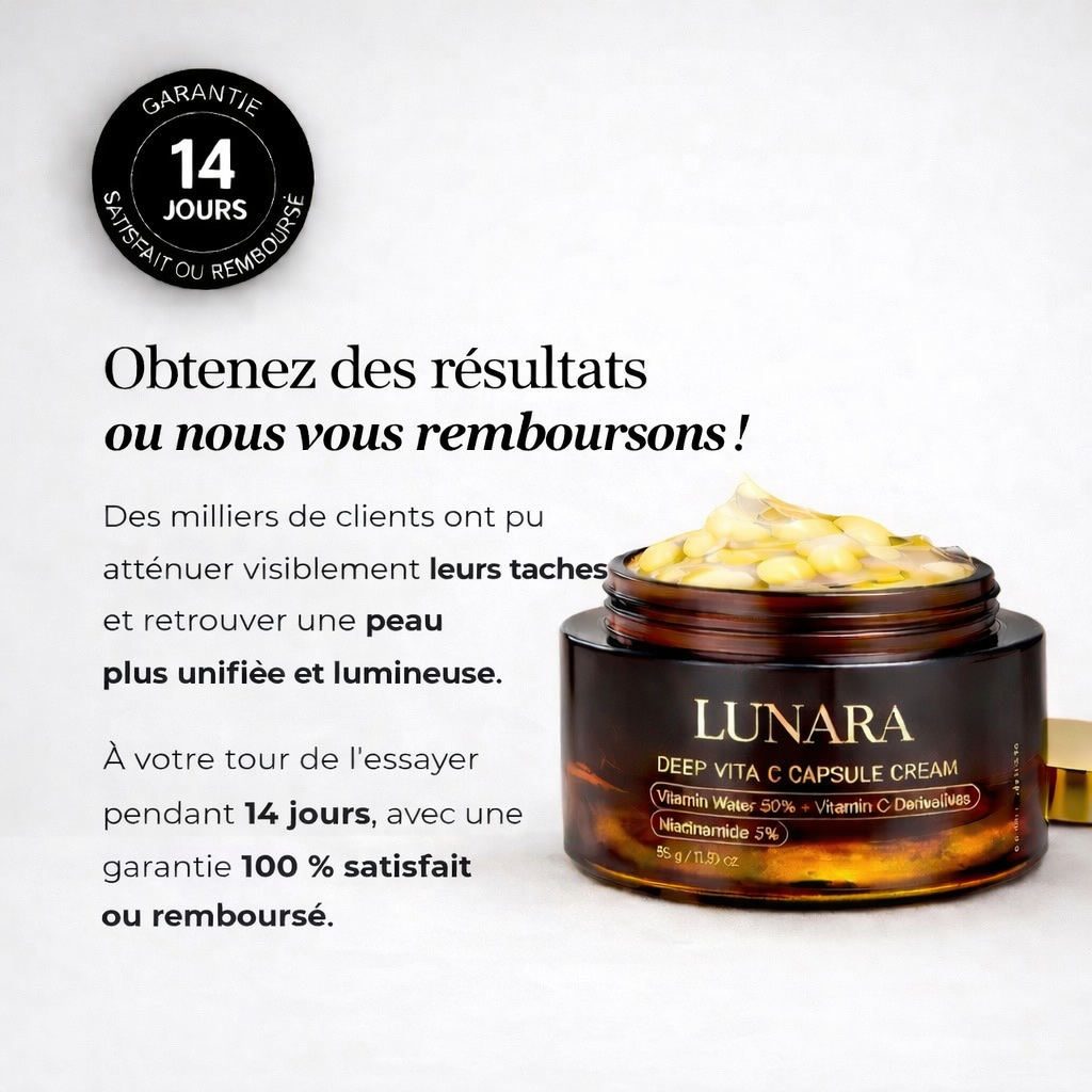 Crème anti-imperfections & anti-âge à base de collagène, niacinamide et vitamine C Lunara cosmetics