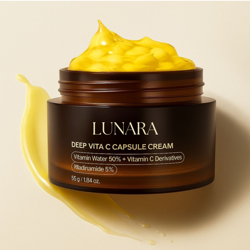 crème visage vitamine c et niacinamide Lunara - soin anti-taches hydratant pour un teint uniforme